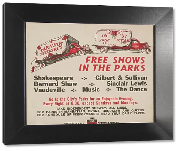 Free Shows in the Park, New York, [1930s]. Creator: Unknown