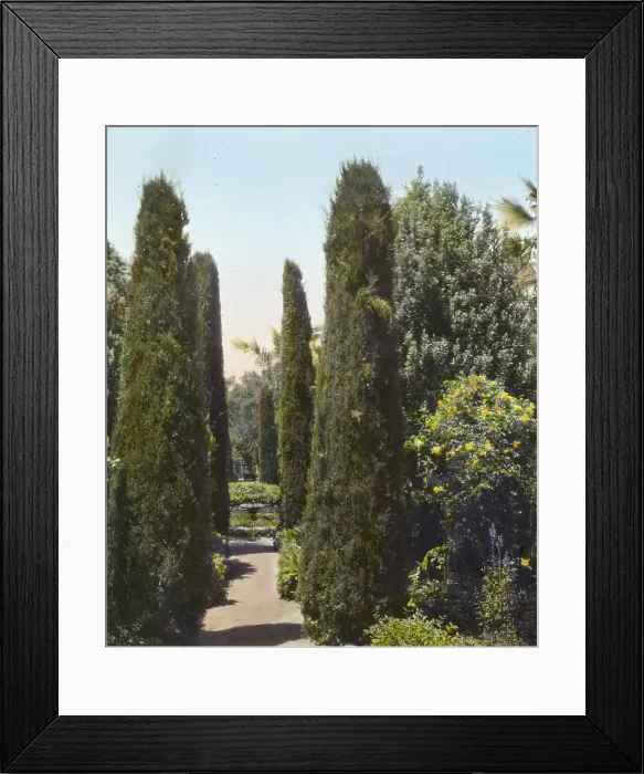 Framed Print : Glendessary, Robert Cameron Rogers house, Glendessary Lane, Santa Barbara, California, 1917. Creator: Frances Benjamin Johnston. Glendessary, Robert Cameron Rogers house, Glendessary Lane, Santa Barbara, California, 1917 Framed Print : Glendessary, Robert Cameron Rogers house, Glendessary Lane, Santa Barbara, California, 1917. Creator: Frances Benjamin Johnston. Glendessary, Robert Cameron Rogers house, Glendessary Lane, Santa Barbara, California, 1917
