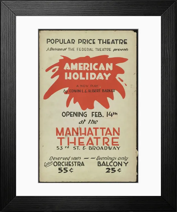 Framed Print : American Holiday, New York, 1936. Creator: Unknown Framed Print : American Holiday, New York, 1936. Creator: Unknown