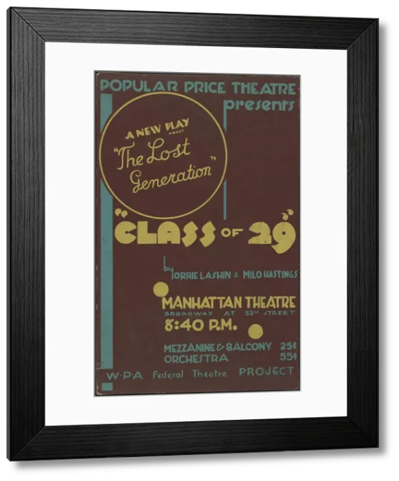 Framed Print : Class of 29, New York, 1936. Creator: Unknown Framed Print : Class of 29, New York, 1936. Creator: Unknown