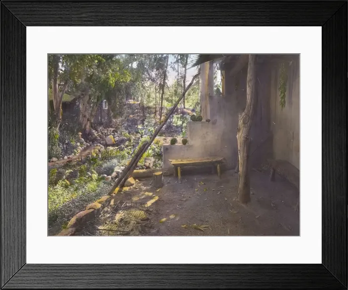 Framed Print : John Henry Fisher adobe house, 765 West Highland Avenue, Redlands, California, 1917. Creator: Frances Benjamin Johnston