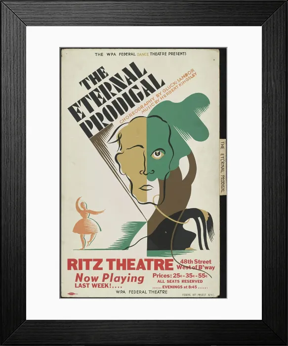 Framed Print : The Eternal Prodigal, New York, 1936. Creator: Unknown Framed Print : The Eternal Prodigal, New York, 1936. Creator: Unknown