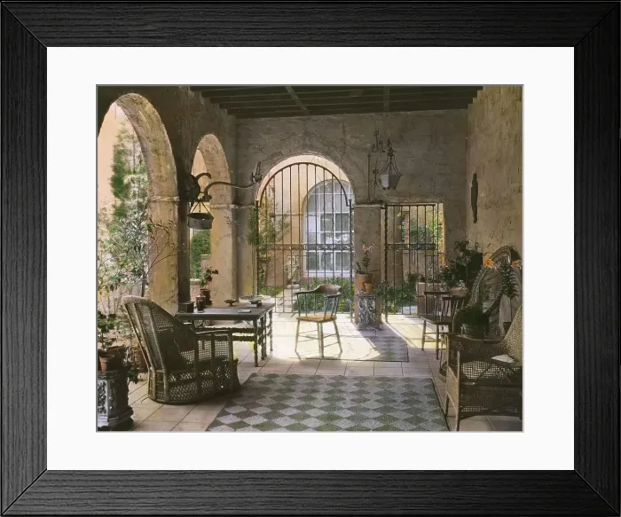 Framed Print : Charlotte Hunnewell Sorchan house, Turtle Bay Gardens, 228 East 49th Street, New York, 1920. Creator: Frances Benjamin Johnston Framed Print : Charlotte Hunnewell Sorchan house, Turtle Bay Gardens, 228 East 49th Street, New York, 1920. Creator: Frances Benjamin Johnston