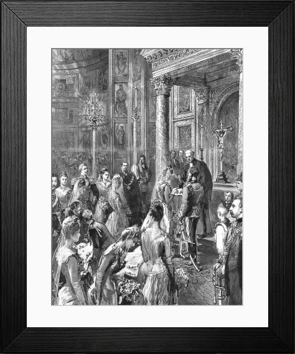 Framed Print : The Marriage of Princess Victoria, Daughter of the Empress Frederick, to Prince Adolphus of Schaum Creator: Unknown Framed Print : The Marriage of Princess Victoria, Daughter of the Empress Frederick, to Prince Adolphus of Schaum Creator: Unknown