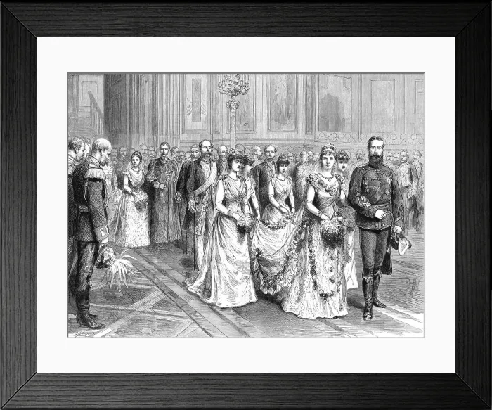 Framed Print : The Marriage of Princess Victoria, Daughter of the Empress Frederick, to Prince Adolphus of Schaum Creator: Unknown Framed Print : The Marriage of Princess Victoria, Daughter of the Empress Frederick, to Prince Adolphus of Schaum Creator: Unknown