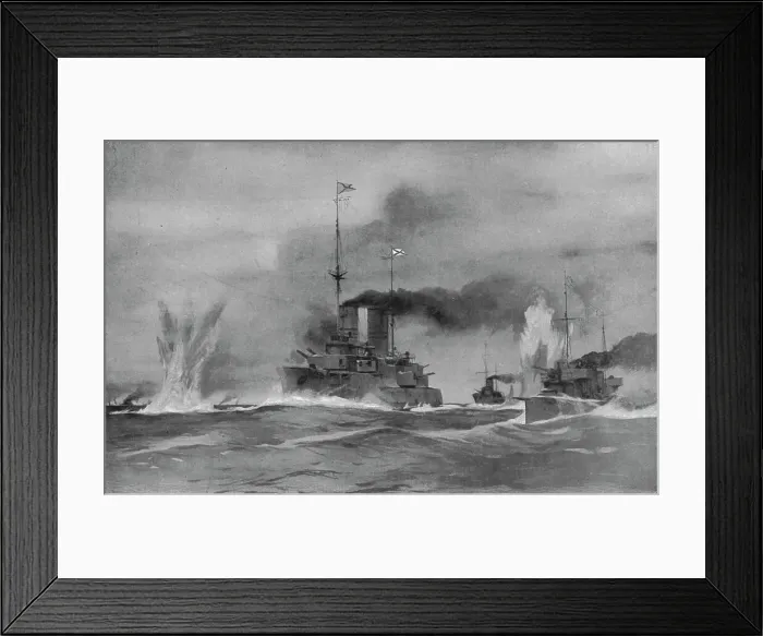 Framed Print : La bataille de Riga; D'apres une aquarelle du lieutenant de vaisseau Novikof, c1915. Creator: Unknown Framed Print : La bataille de Riga; D'apres une aquarelle du lieutenant de vaisseau Novikof, c1915. Creator: Unknown