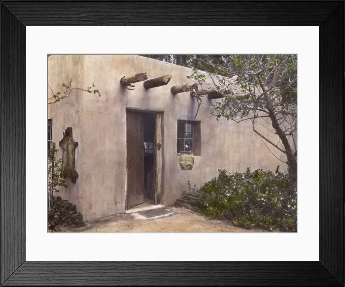 Framed Print : John Henry Fisher adobe house, 765 West Highland Avenue, Redlands, California, 1917. Creator: Frances Benjamin Johnston Framed Print : John Henry Fisher adobe house, 765 West Highland Avenue, Redlands, California, 1917. Creator: Frances Benjamin Johnston