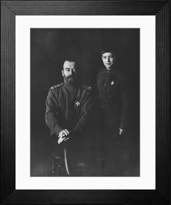 Framed Print : S.M.Nicolas II, Commandant supreme des armees Russes de terre et de mer : et S.A.I. Le... c1916. Creator: Unknown Framed Print : S.M.Nicolas II, Commandant supreme des armees Russes de terre et de mer : et S.A.I. Le... c1916. Creator: Unknown