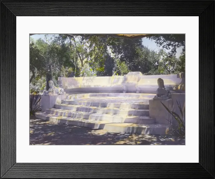 Framed Print : Arcady, George Owen Knapp house, Sycamore Canyon Road, Montecito, California, 1917. Creator: Frances Benjamin Johnston. Arcady, George Owen Knapp house, Sycamore Canyon Road, Montecito, California, 1917 Framed Print : Arcady, George Owen Knapp house, Sycamore Canyon Road, Montecito, California, 1917. Creator: Frances Benjamin Johnston. Arcady, George Owen Knapp house, Sycamore Canyon Road, Montecito, California, 1917