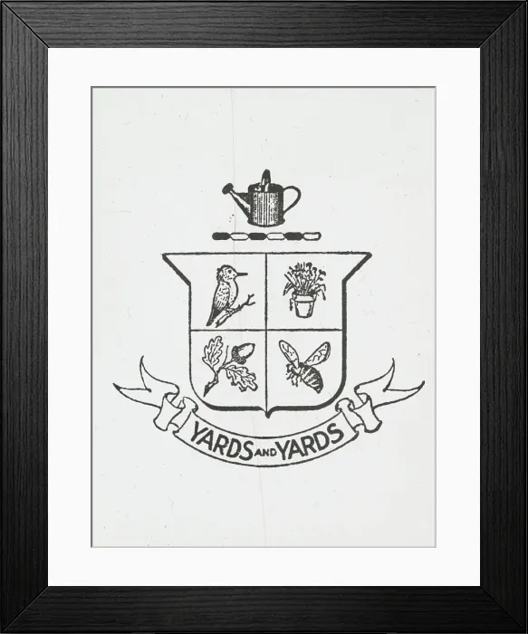 Framed Print : Insignia of the Society of Little Gardens, Philadelphia, Pennsylvania, c1920. Creator: Frances Benjamin Johnston Framed Print : Insignia of the Society of Little Gardens, Philadelphia, Pennsylvania, c1920. Creator: Frances Benjamin Johnston