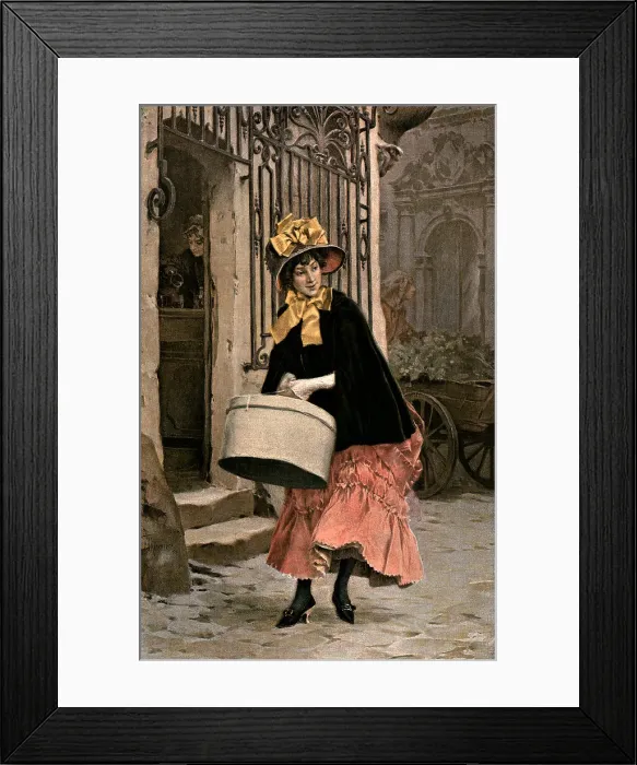 Framed Print : The Milliner after FH Kaemmerer, 1890. Creator: Unknown. The Milliner after FH Kaemmerer, 1890. Creator: Unknown Framed Print : The Milliner after FH Kaemmerer, 1890. Creator: Unknown. The Milliner after FH Kaemmerer, 1890. Creator: Unknown