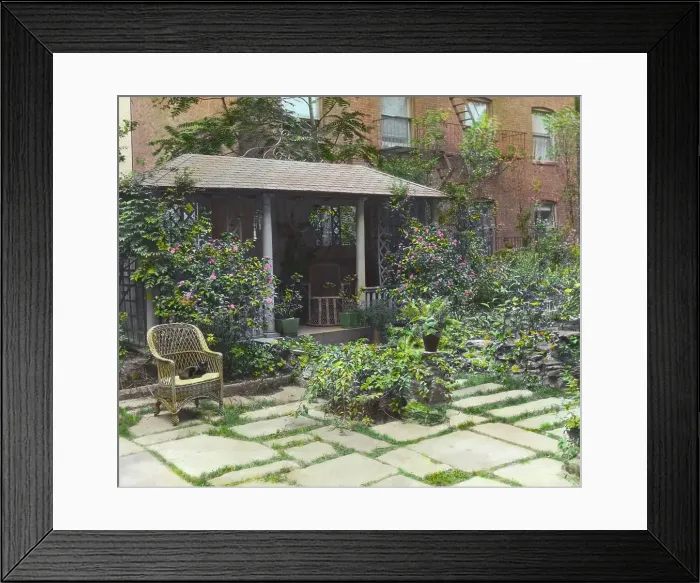 Framed Print : Flagstones, Charles Clinton Marshall house, 117 West 55th Street, New York, between 1921 and 1922. Creator: Frances Benjamin Johnston. Flagstones, Charles Clinton Marshall house, 117 West 55th Street, New York, between 1921 and 1922 Framed Print : Flagstones, Charles Clinton Marshall house, 117 West 55th Street, New York, between 1921 and 1922. Creator: Frances Benjamin Johnston. Flagstones, Charles Clinton Marshall house, 117 West 55th Street, New York, between 1921 and 1922