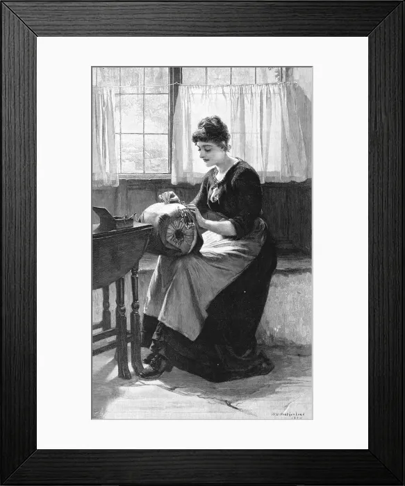 Framed Print : Lacemaking'; after William H Weatherhead, R.I. 1890. Creator: Unknown. Lacemaking'; after William H Weatherhead, R.I. 1890. Creator: Unknown Framed Print : Lacemaking'; after William H Weatherhead, R.I. 1890. Creator: Unknown. Lacemaking'; after William H Weatherhead, R.I. 1890. Creator: Unknown