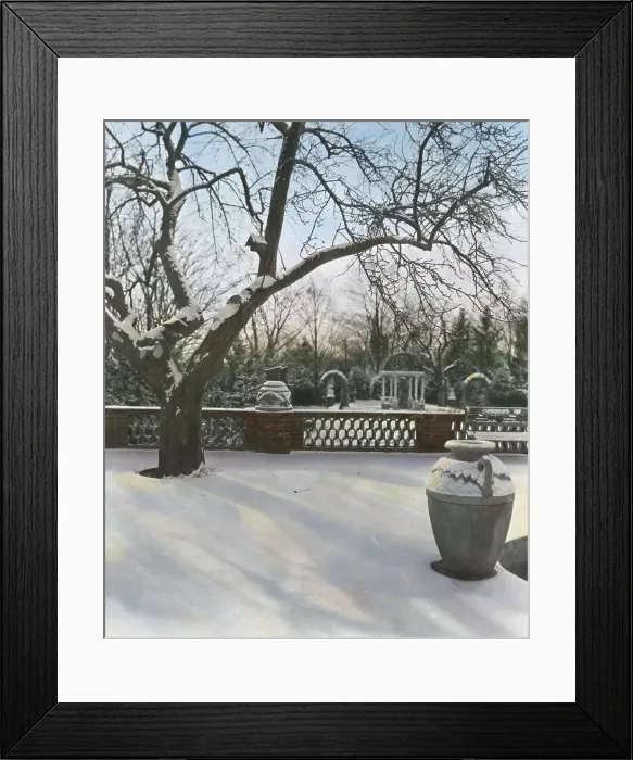 Framed Print : Quiet Corner, John Wesley Baxter house, Dublin and Hill Roads, Greenwich, Connecticut, 1920. Creator: Frances Benjamin Johnston. Quiet Corner, John Wesley Baxter house, Dublin and Hill Roads, Greenwich, Connecticut, 1920 Framed Print : Quiet Corner, John Wesley Baxter house, Dublin and Hill Roads, Greenwich, Connecticut, 1920. Creator: Frances Benjamin Johnston. Quiet Corner, John Wesley Baxter house, Dublin and Hill Roads, Greenwich, Connecticut, 1920