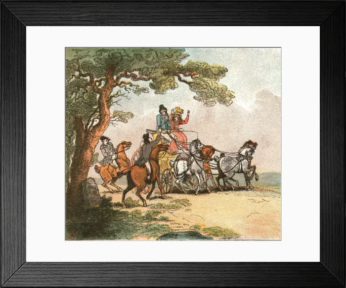Framed Print : Old Fashioned Sporting Pictures, and the Road to Bygone Days; Vicissitudes of the Road - 1787--The Creator: Thomas Rowlandson Framed Print : Old Fashioned Sporting Pictures, and the Road to Bygone Days; Vicissitudes of the Road - 1787--The Creator: Thomas Rowlandson