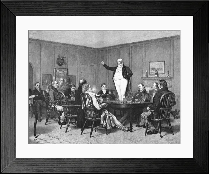 Framed Print : The Pickwick Club after Charles Green, R.I. 1890. Creator: Charles Green. The Pickwick Club after Charles Green, R.I. 1890. Creator: Charles Green Framed Print : The Pickwick Club after Charles Green, R.I. 1890. Creator: Charles Green. The Pickwick Club after Charles Green, R.I. 1890. Creator: Charles Green