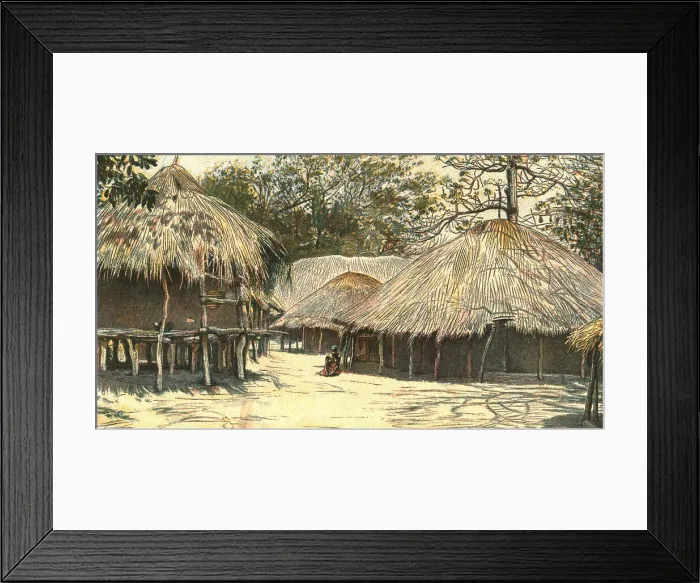 Framed Print : Nyasaland and its People -- In Jumbe's Town, Kota Kota, 1890. Creator: H.H. Johnson Framed Print : Nyasaland and its People -- In Jumbe's Town, Kota Kota, 1890. Creator: H.H. Johnson