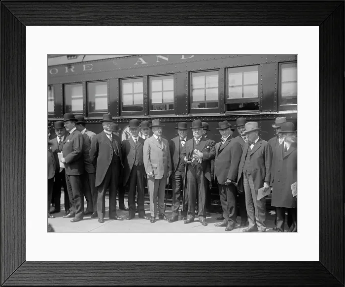 Framed Print : Baltimore And Ohio Railway - Cabinet Officers Inspecting Saftey First Train: Redfield... 1917. Creator: Harris & Ewing. Baltimore And Ohio Railway - Cabinet Officers Inspecting Saftey First Train: Redfield... 1917. Creator: Harris & Ewing Framed Print : Baltimore And Ohio Railway - Cabinet Officers Inspecting Saftey First Train: Redfield... 1917. Creator: Harris & Ewing. Baltimore And Ohio Railway - Cabinet Officers Inspecting Saftey First Train: Redfield... 1917. Creator: Harris & Ewing