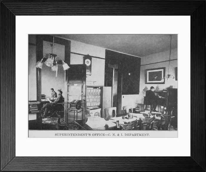 Framed Print : Superintendent's office- C. N. & I. Department, 1915. Creator: Unknown. Superintendent's office- C. N. & I. Department, 1915. Creator: Unknown Framed Print : Superintendent's office- C. N. & I. Department, 1915. Creator: Unknown. Superintendent's office- C. N. & I. Department, 1915. Creator: Unknown