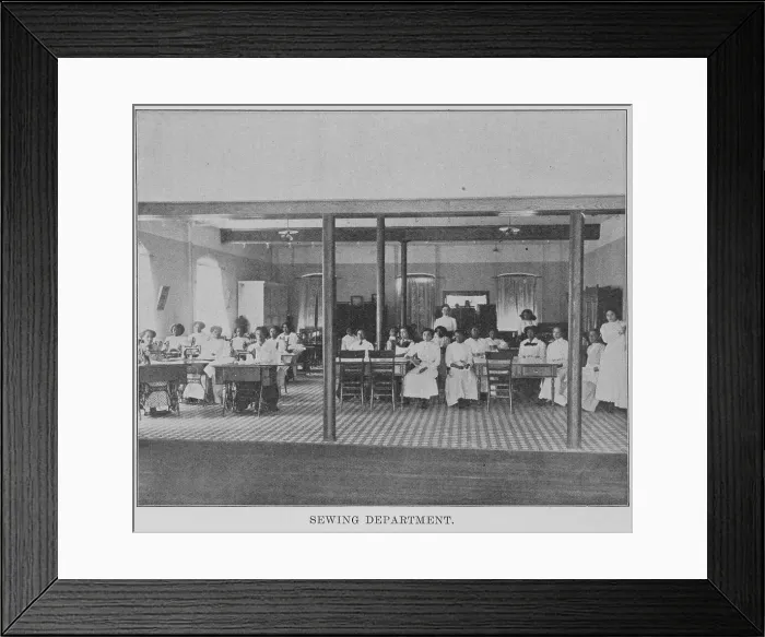 Framed Print : Sewing Department, 1915. Creator: Unknown Framed Print : Sewing Department, 1915. Creator: Unknown