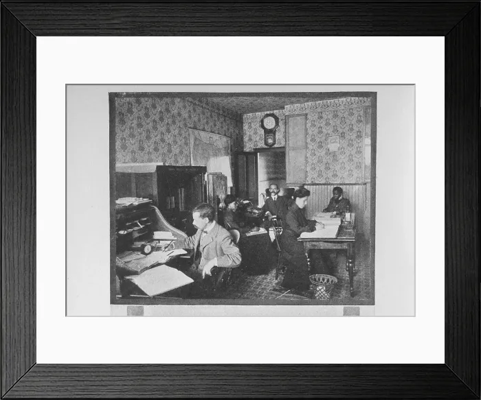 Framed Print : General office Virginia Beneficial and Insurance Co. Norfolk, Va. 1907. Creator: Unknown Framed Print : General office Virginia Beneficial and Insurance Co. Norfolk, Va. 1907. Creator: Unknown