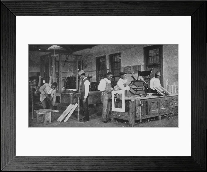 Framed Print : The repair shop, 1904. Creator: Frances Benjamin Johnston Framed Print : The repair shop, 1904. Creator: Frances Benjamin Johnston