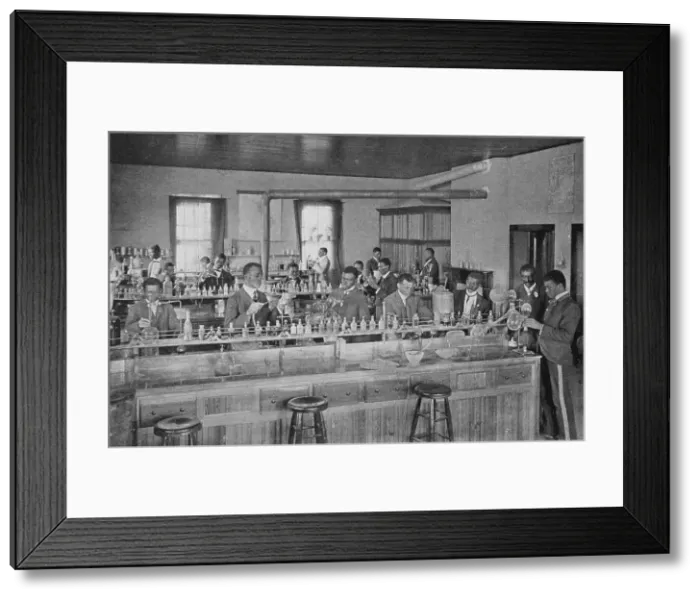 Framed Print : In the agricultural laboratory, 1904. Creator: Frances Benjamin Johnston Framed Print : In the agricultural laboratory, 1904. Creator: Frances Benjamin Johnston