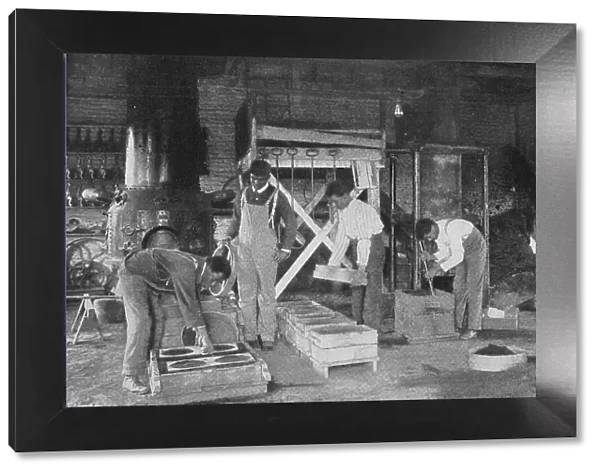 Students at work in the school's foundry, 1904. Creator: Frances Benjamin Johnston