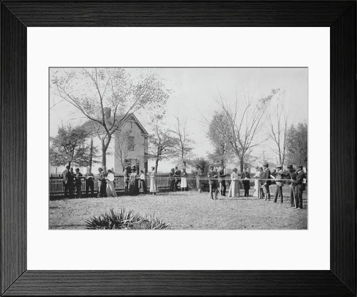 Framed Print : Class in outdoor geometry, 1904. Creator: Frances Benjamin Johnston Framed Print : Class in outdoor geometry, 1904. Creator: Frances Benjamin Johnston