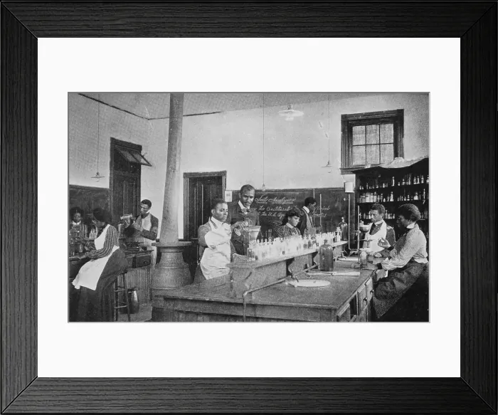 Framed Print : Chemical laboratory, 1904. Creator: Frances Benjamin Johnston Framed Print : Chemical laboratory, 1904. Creator: Frances Benjamin Johnston