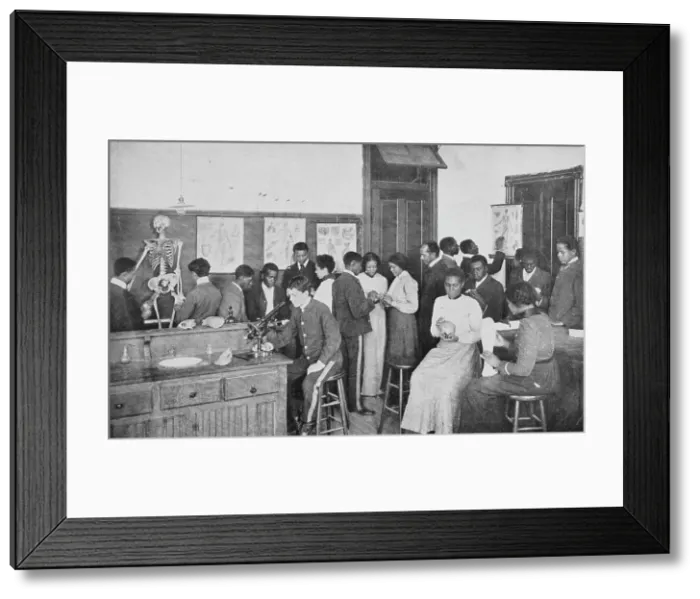 Framed Print : Class in physiology, 1904. Creator: Frances Benjamin Johnston Framed Print : Class in physiology, 1904. Creator: Frances Benjamin Johnston