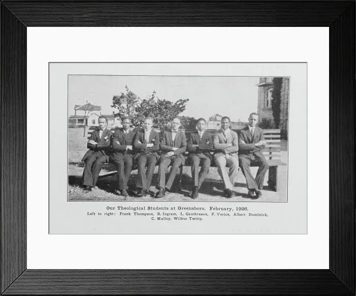 Framed Print : Our theological students at Greensboro, February, 1926, 1927. Creator: Unknown Framed Print : Our theological students at Greensboro, February, 1926, 1927. Creator: Unknown