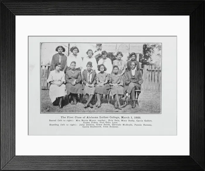 Framed Print : First Class of Alabama Luther College, March 1, 1923, 1927. Creator: Unknown Framed Print : First Class of Alabama Luther College, March 1, 1923, 1927. Creator: Unknown