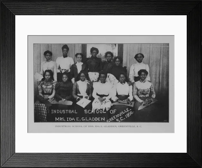 Framed Print : Industrial school of Mrs. Ida E. Gladden, Greenville, S.C. 1902. Creator: Unknown Framed Print : Industrial school of Mrs. Ida E. Gladden, Greenville, S.C. 1902. Creator: Unknown