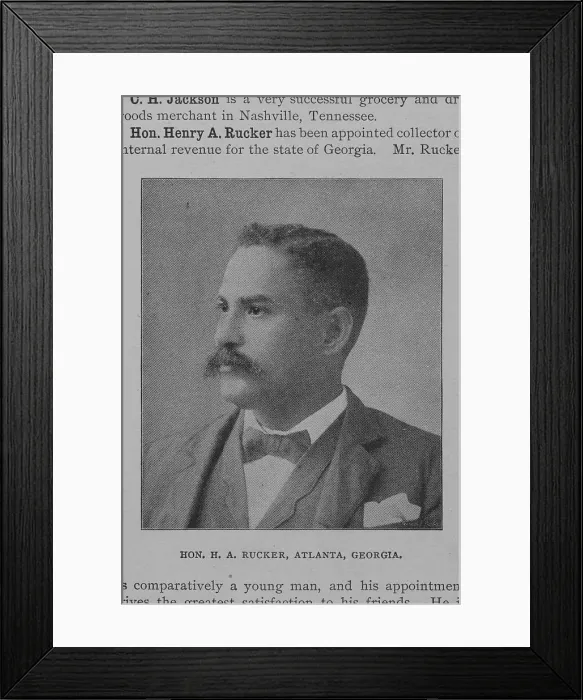 Framed Print : Hon. H.A. Rucker, Atlanta, Georgia, 1902. Creator: Unknown Framed Print : Hon. H.A. Rucker, Atlanta, Georgia, 1902. Creator: Unknown