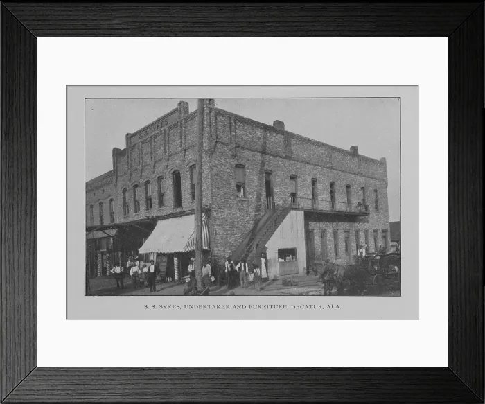 Framed Print : S.S. Sykes, undertaker and furniture, Decatur, Ala. 1902. Creator: Unknown Framed Print : S.S. Sykes, undertaker and furniture, Decatur, Ala. 1902. Creator: Unknown
