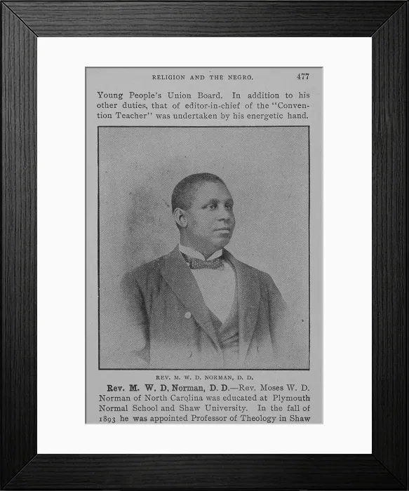 Framed Print : Rev. M.W.D. Norman, D.D. 1902. Creator: Unknown Framed Print : Rev. M.W.D. Norman, D.D. 1902. Creator: Unknown
