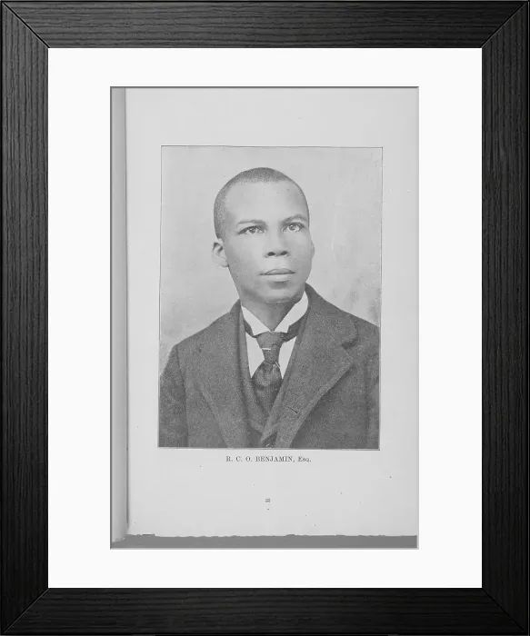 Framed Print : R. C. O. Benjamin, Esq. 1897 (Inferred). Creator: Unknown Framed Print : R. C. O. Benjamin, Esq. 1897 (Inferred). Creator: Unknown