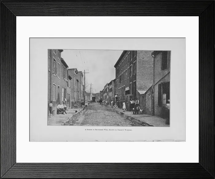 Framed Print : A street in Baltimore well known to charity workers, 1905. Creator: Unknown Framed Print : A street in Baltimore well known to charity workers, 1905. Creator: Unknown