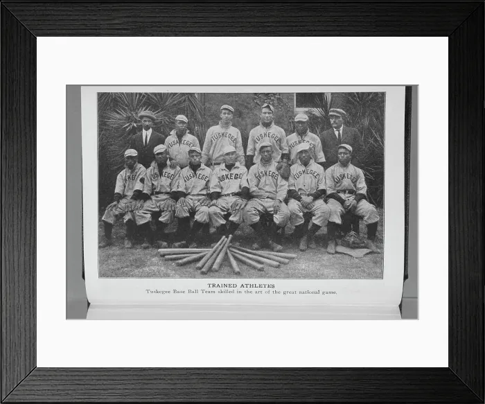 Framed Print : Trained athletes; Tuskegee base ball team skilled in the art of the great national game, 1917. Creator: Unknown Framed Print : Trained athletes; Tuskegee base ball team skilled in the art of the great national game, 1917. Creator: Unknown
