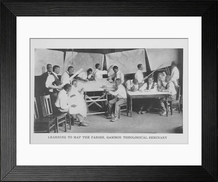 Framed Print : Learning to map the Parish, Gammon Theological Seminary, 1922. Creator: Unknown Framed Print : Learning to map the Parish, Gammon Theological Seminary, 1922. Creator: Unknown
