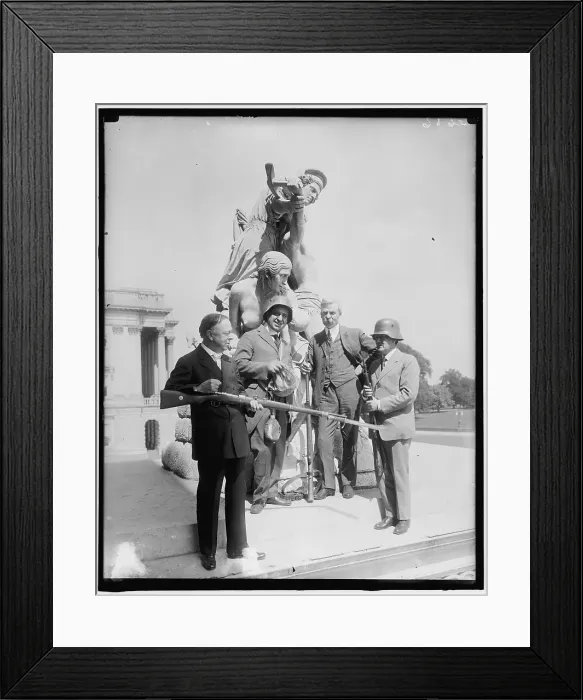 Framed Print : Senator Thompson & German war relics, c1914-1920. Creator: Harris & Ewing. Senator Thompson & German war relics, c1914-1920. Creator: Harris & Ewing Framed Print : Senator Thompson & German war relics, c1914-1920. Creator: Harris & Ewing. Senator Thompson & German war relics, c1914-1920. Creator: Harris & Ewing