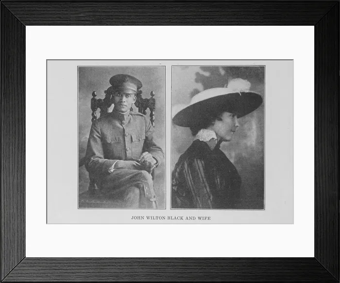 Framed Print : John Wilton Black and wife, 1917-1923. Creator: Unknown Framed Print : John Wilton Black and wife, 1917-1923. Creator: Unknown