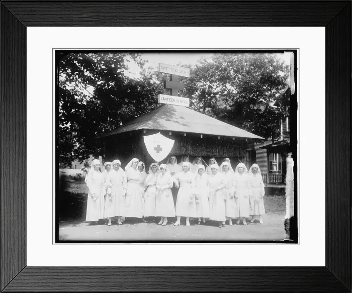 Framed Print : Red Cross: Fayetteville, N.C. Canteen Service, between 1910 and 1920. Creator: Harris & Ewing. Red Cross: Fayetteville, N.C. Canteen Service, between 1910 and 1920. Creator: Harris & Ewing Framed Print : Red Cross: Fayetteville, N.C. Canteen Service, between 1910 and 1920. Creator: Harris & Ewing. Red Cross: Fayetteville, N.C. Canteen Service, between 1910 and 1920. Creator: Harris & Ewing