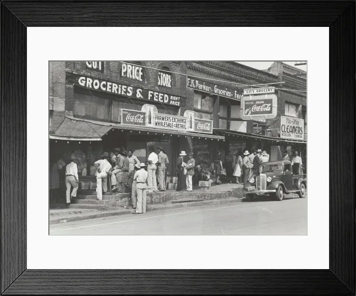 Framed Print : Saturday afternoon- San Augustine, Texas, 1939. Creator: Russell Lee Framed Print : Saturday afternoon- San Augustine, Texas, 1939. Creator: Russell Lee