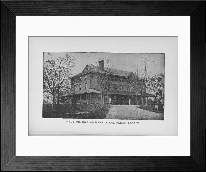 Framed Print : Phelps Hall, Bible and Training School, Tuskegee Institute, 1902. Creator: Unknown Framed Print : Phelps Hall, Bible and Training School, Tuskegee Institute, 1902. Creator: Unknown