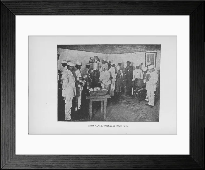 Framed Print : Dairy class, Tuskegee Institute, 1902. Creator: Unknown Framed Print : Dairy class, Tuskegee Institute, 1902. Creator: Unknown