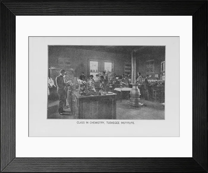 Framed Print : Class in Chemistry, Tuskegee Institute, 1902. Creator: Unknown Framed Print : Class in Chemistry, Tuskegee Institute, 1902. Creator: Unknown