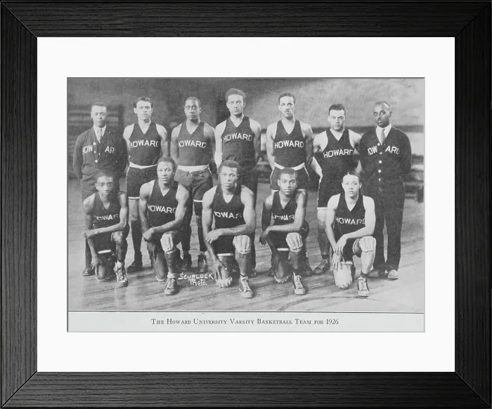 Framed Print : The Howard University Varsity Basketball Team, 1927. Creator: Addison N. Scurlock
