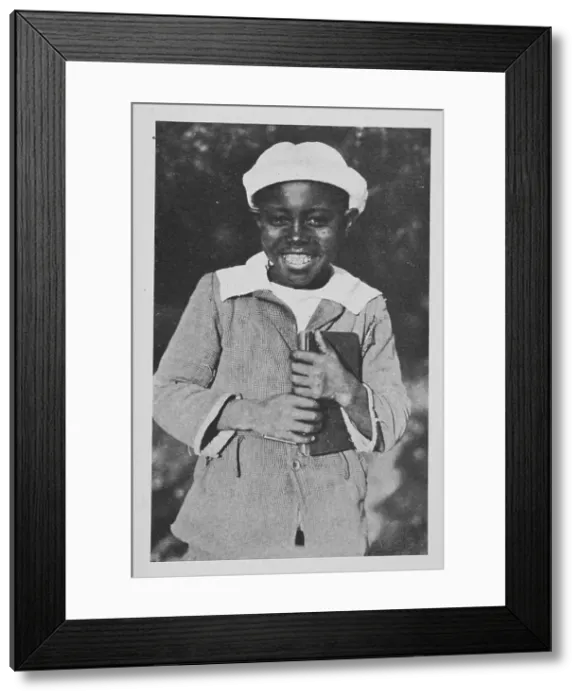 Framed Print : An African American boy; The lost pocketbook, 1922. Creator: Unknown Framed Print : An African American boy; The lost pocketbook, 1922. Creator: Unknown